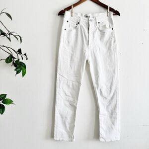 Agolde white straight leg jeans 26